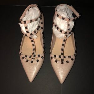 Valentino Rockstud Cage Flats Shoes Sz 40